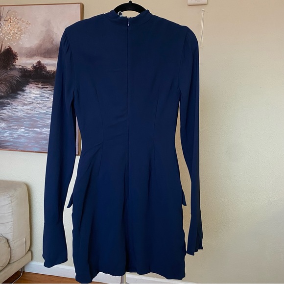 House of CB 'Mahalia' Navy Long Sleeve Mini Dress size XS - Picture 5 of 15